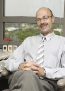 Roman Kapuscinksi in his office