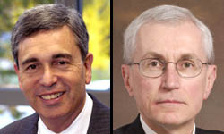 Thomas C. Jones, BBA '68, MBA '71 and  Ronald N. Weiser, BBA '66