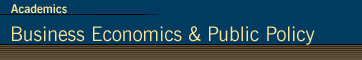 Academics - Business Economics & Public Policy