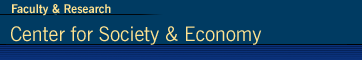 Faculty & Research - Center for Society & Economy