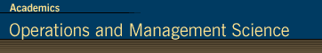 Academics - Operations Management