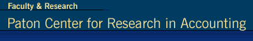 Faculty & Research - Paton Center for Research in Accounting