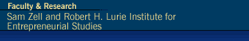 Faculty & Research - Samuel Zell and Robert H. Lurie Institute for Entrepreneurial Studies
